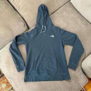 The North Face Retro Classic Look Navy Blue Hoodie Size Large Embroidered Logo